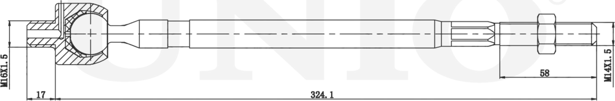 Тяга рулевая (Unio). Артикул SSP-30050