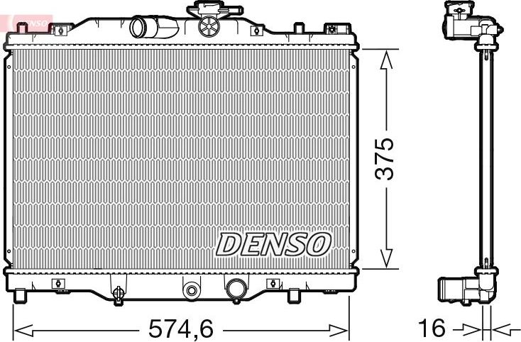 Радиатор охлаждения двигателя Denso. Артикул DRM44043