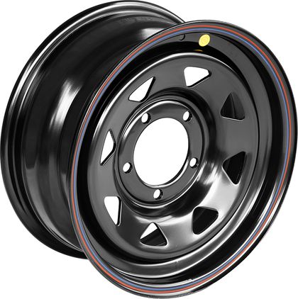 Колёсный диск OFF-ROAD Wheels усиленный стальной черный 5x139,7 7xR16 d110 ET 25 (треуг. мелкий) для ГАЗ Соболь 1998-2024. Артикул 1670-53910BL+25A17