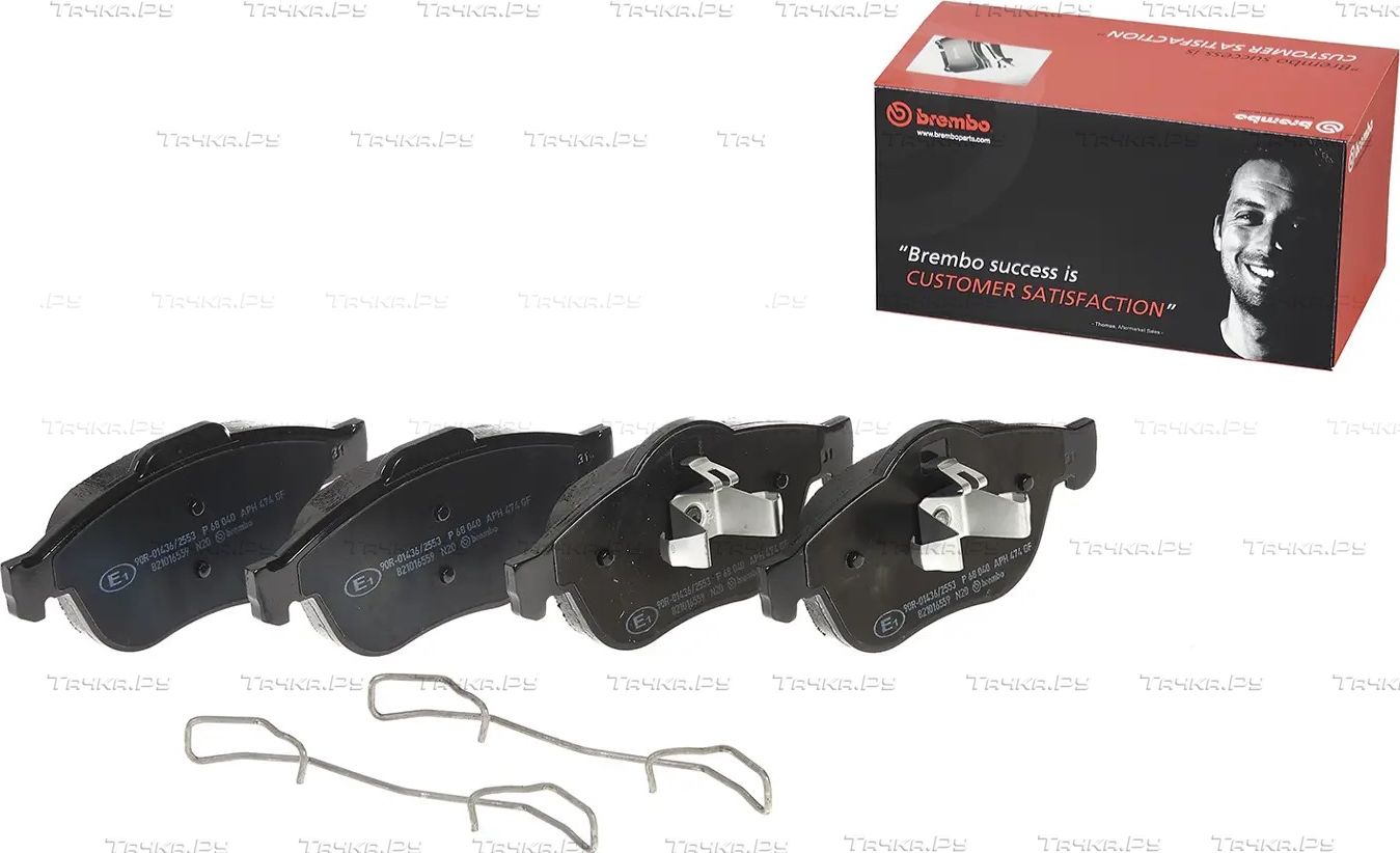 Тормозные колодки Brembo передние для Renault Scenic II 2003-2009. Артикул P 68 040