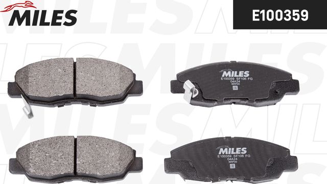 Тормозные колодки Miles (Semi-Metallic). Артикул E100359