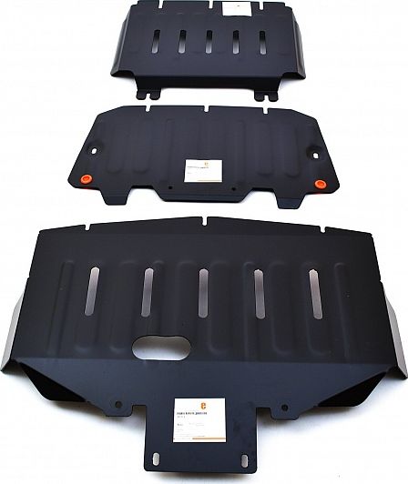 Защита алюминиевая Alfeco для картера и КПП Hyundai H1 Grand Starex до рестайлинга RWD 2007-2018. Артикул ALF.10.35al