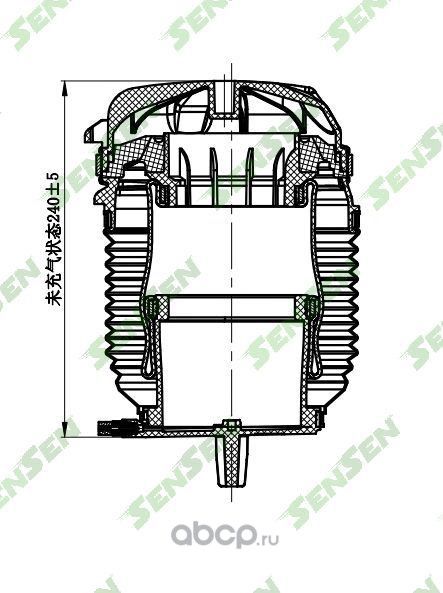 SAR006 Пневмобаллон подвески VAG A6 2004-2011 Rear L&R (Sensen) Sensen. Артикул SAR006