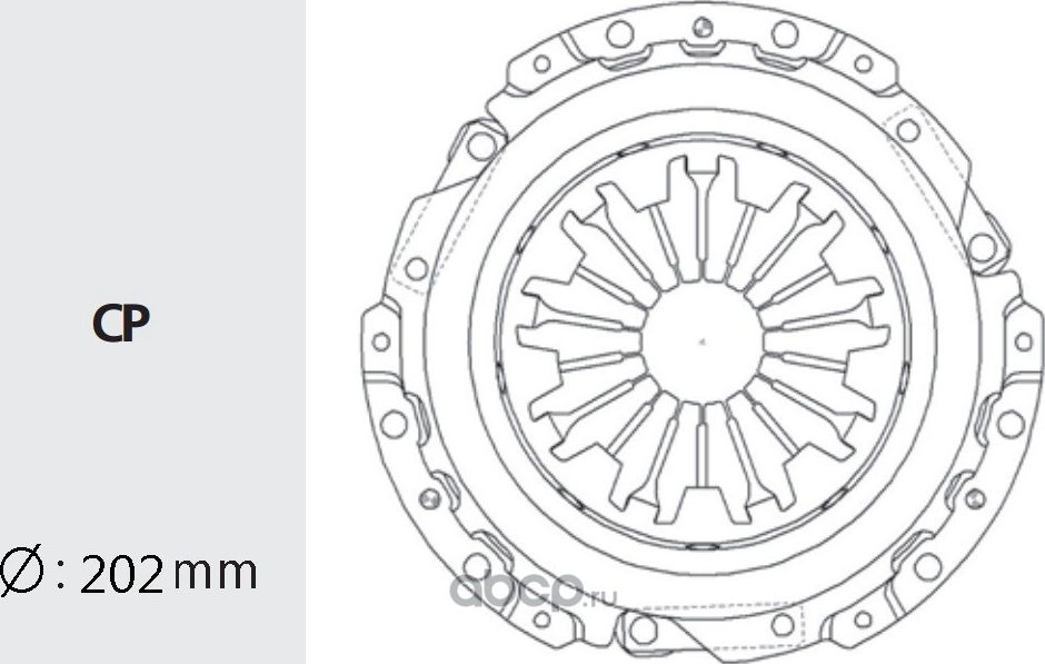 Корзина сцепления MITSUBISHI Colt (95-) (1.5/1.6),Galant (88-) (1.8) (200мм) VAL (Valeo). Артикул MTC05