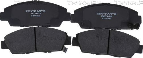 Тормозные колодки Zentparts. Артикул Z07478