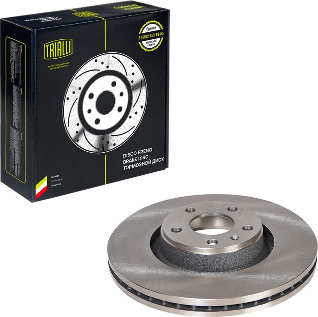 Тормозной диск Trialli передний для Audi A6 III (C6) 2004-2011. Артикул DF 180139