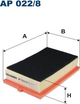 Воздушный фильтр Filtron для Fiat 500L I 2012-2026. Артикул AP 022/8