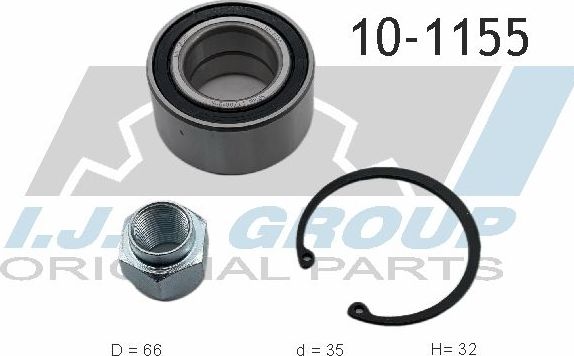 Ступичный подшипник (комплект) IJS Group. Артикул 10-1155