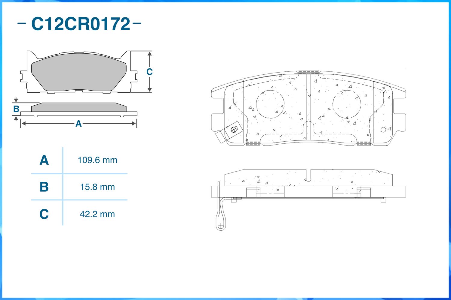 Колодки тормозные задние (Low Metallic) (Cworks). Артикул C12CR0172