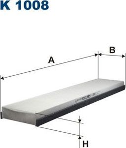 Салонный фильтр Filtron для Ford Cougar 1998-2001. Артикул K 1008