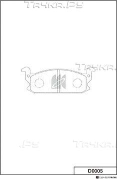 Тормозные колодки MK Kashiyama. Артикул D0005