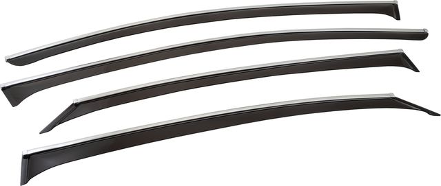 Дефлекторы Chromex для окон (c хром. молдингом) (4 шт.) Hyundai Solaris II 2017-2026. Артикул CHROMEX.63014