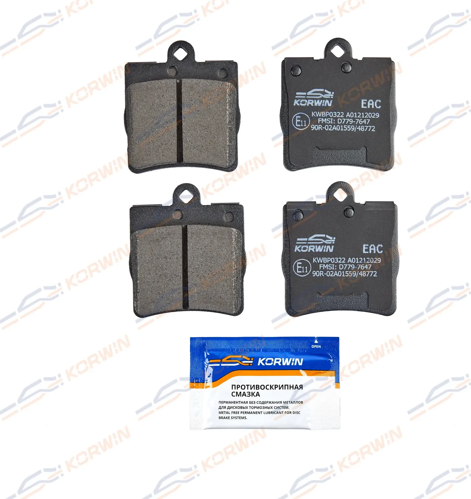 Колодки тормозные зад. Mercedes C-class W202 93-/W203 00-/E-class W210 95 (Korwin) Korwin. Артикул KWBP0322