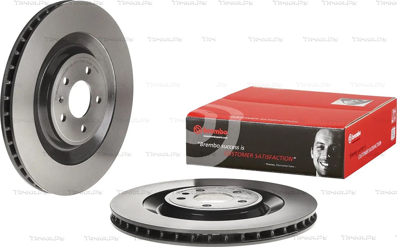 Тормозной диск Brembo PRIME LINE - UV Coated задний для Porsche Macan I 2014-2026. Артикул 09.D940.11