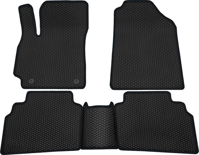 Коврики Rezkon EVA для салона Kia Seltos 2020-2026 Черный кант. Артикул 9021050101