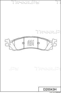 Тормозные колодки MK Kashiyama передние для Ford Explorer IV 2006-2010. Артикул D20043H