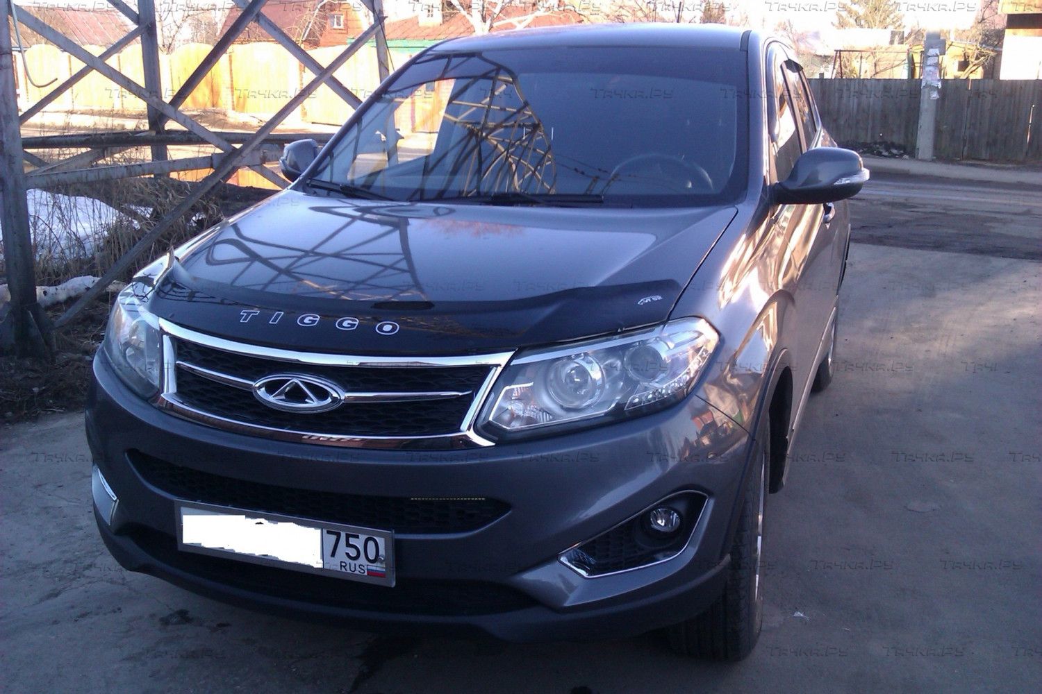 Дефлектор VT52 для капота Chery Tiggo 5 (T21) 2014-2020. Артикул CR11VT