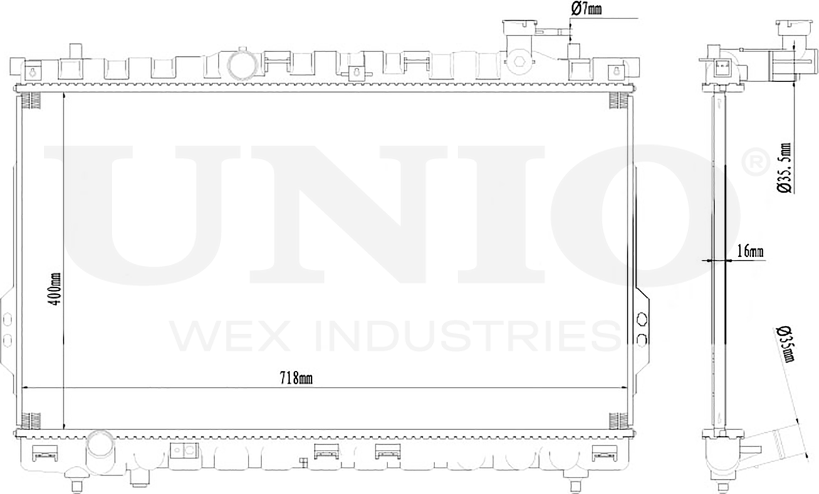 Радиатор двигателя (Unio). Артикул RAD-10029