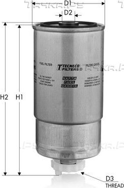 Топливный фильтр  Tecneco Filters для Audi 90 II (B3) 1987-1991. Артикул GS111