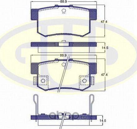 Тормозные колодки G.U.D.. Артикул GBP032502