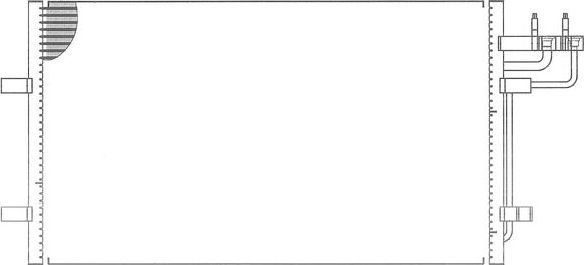 Радиатор кондиционера (конденсатор) Sakura для Ford Focus II 2004-2012. Артикул 5161-9801