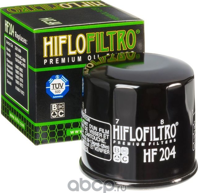 Фильтр масляный мото HONDA CBR600,VFR KAWASAKI YAMAHA HIFLO FILTRO (Hiflofiltro). Артикул HF204