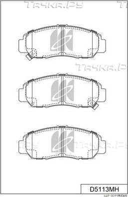 Тормозные колодки MK Kashiyama передние для BYD F6 2008-2014. Артикул D5113MH