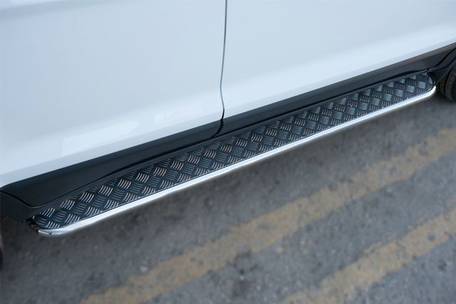 Защита порогов RusStal труба d42 с листом для Ford Ecosport 2014-2026. Артикул FEL-002059