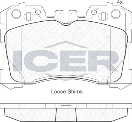 Тормозные колодки Icer передние для Lexus LS V 2017-2026. Артикул 181935