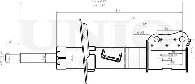 Амортизатор подвески (Unio). Артикул SAB-10261