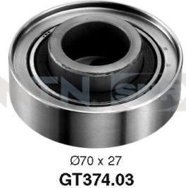 Натяжной ролик (натяжитель) ремня ГРМ NTN / SNR. Артикул GT374.03
