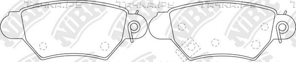Тормозные колодки NiBK задние для Opel Corsa C 2000-2009. Артикул PN0162