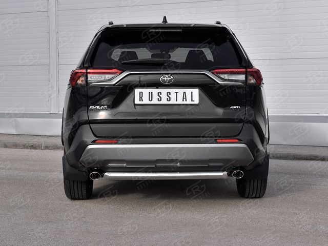 Защита RusStal заднего бампера d63 (дуга) для Toyota RAV4 V 2019-2026. Артикул TR4Z-003369