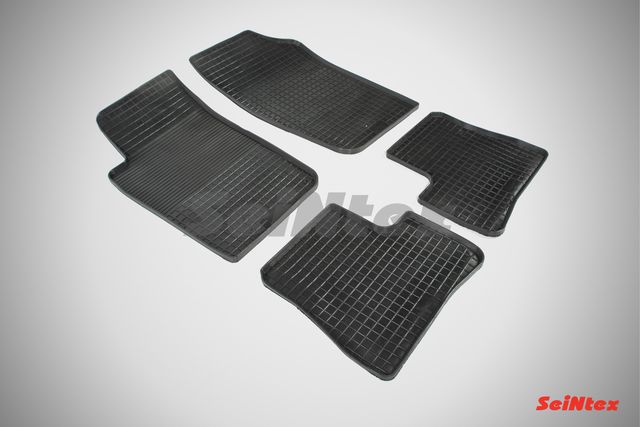 Коврики резиновые Seintex с узором сетка для салона Peugeot 206 1998-2010. Артикул 00585