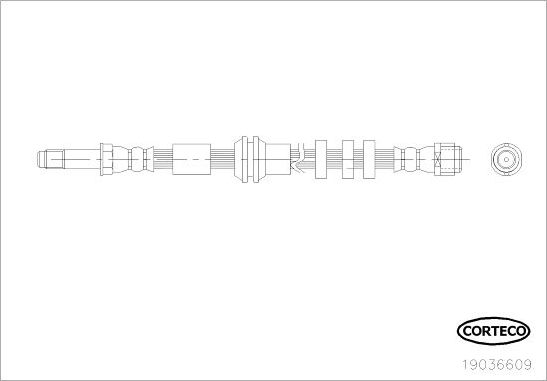Тормозной шланг Corteco задний для Audi A4 IV (B8) 2007-2015. Артикул 19036609