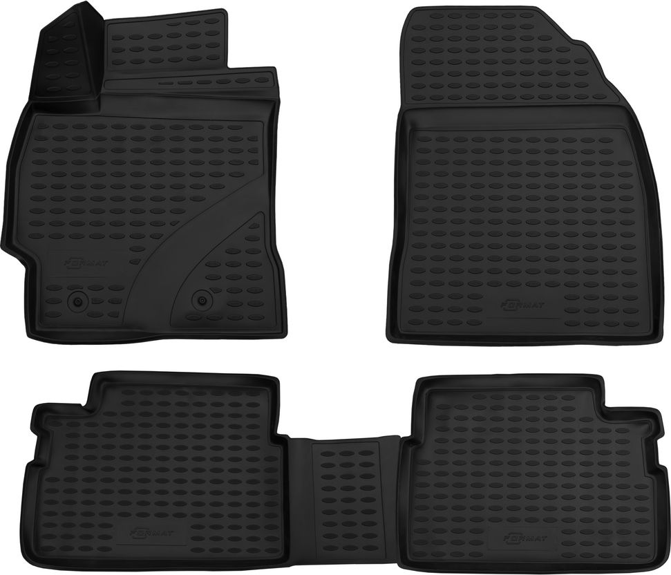 Коврики 3D Format c повышенной износостойкостью для салона Toyota Corolla E150 2007-2013. Артикул FORMAT.3D.48.15.210k