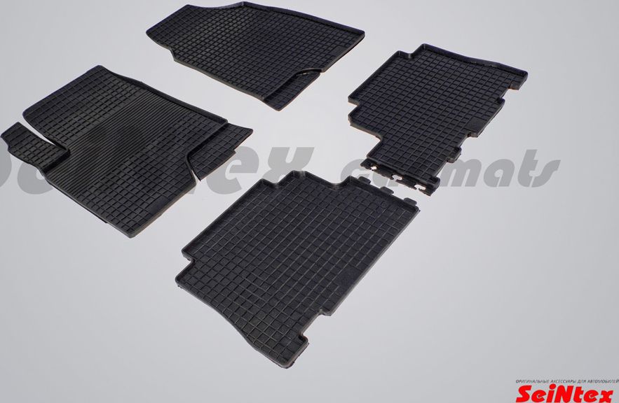 Коврики резиновые Seintex с узором сетка для салона Chevrolet Captiva 2006-2012. Артикул 00325