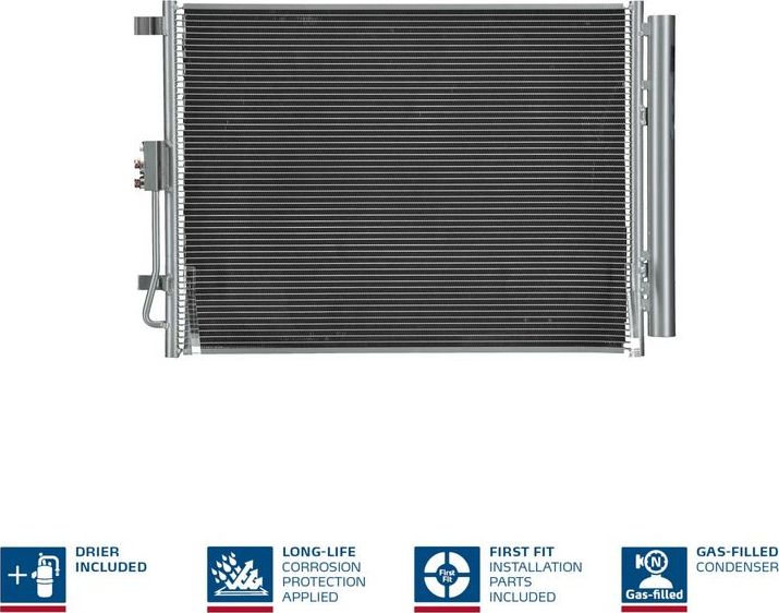 Радиатор кондиционера (конденсатор) Nissens (алюминий). Артикул 940267