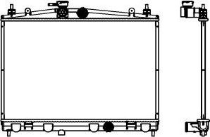 Радиатор охлаждения двигателя Sakura для Nissan Juke I 2010-2019. Артикул 3341-8507