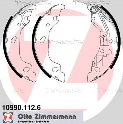 Тормозные колодки Zimmermann задние для Fiat Punto II 1999-2012. Артикул 10990.112.6