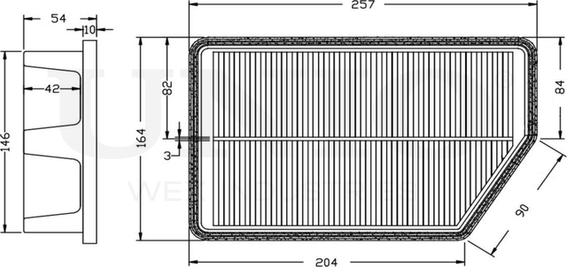 Фильтр воздушный (Unio). Артикул FLT-10130