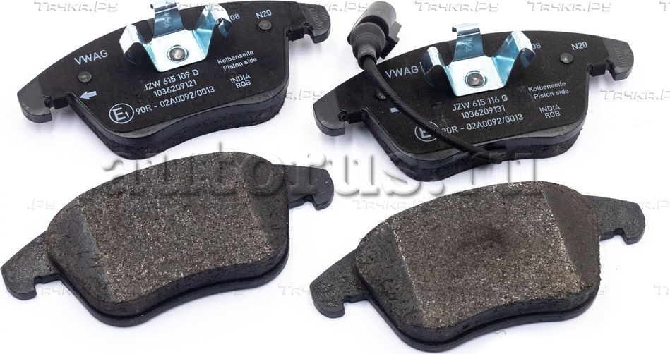 Тормозные колодки VAG передние для Audi Q3 I (8U) 2011-2018. Артикул JZW698151S