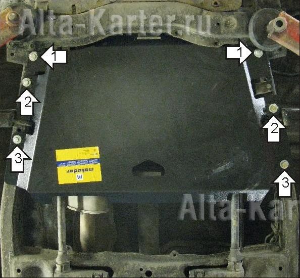 Защита Мотодор для РК Mitsubishi L200 III 2004-2006. Артикул 11332