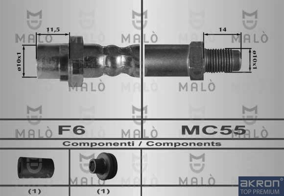 Тормозной шланг Malò. Артикул 80305
