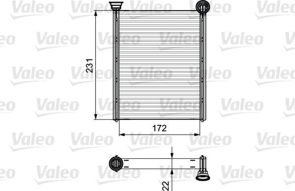 Радиатор отопителя (печки) Valeo (алюминий). Артикул 811534