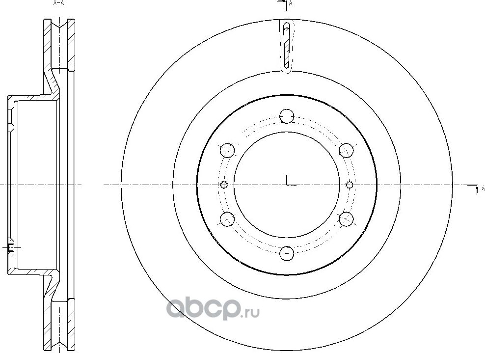 Диск торм Перфорация (G-Brake). Артикул GR21220