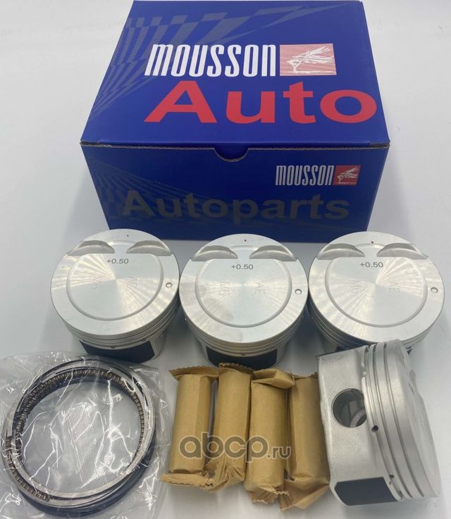 Поршень MOUSSON кольца ремонтные + 0,5 мм комплект G4FC/G4FA на 1 цилиндр Mousson. Артикул SPRG4FC050