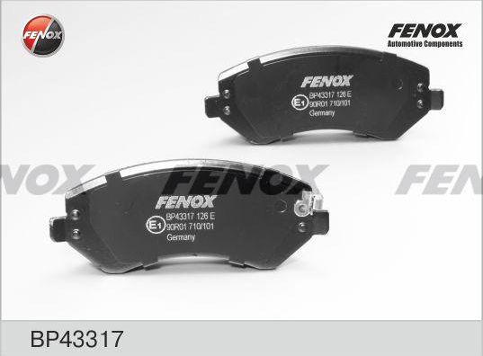 Тормозные колодки Fenox. Артикул BP43317