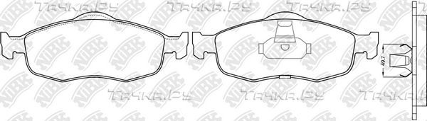 Тормозные колодки NiBK передние для Ford Mondeo II 1996-2000. Артикул PN0277