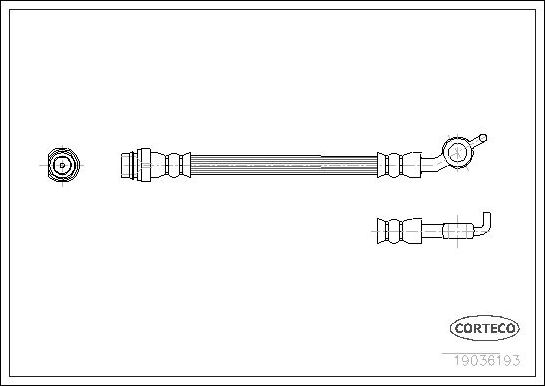 Тормозной шланг Corteco. Артикул 19036193